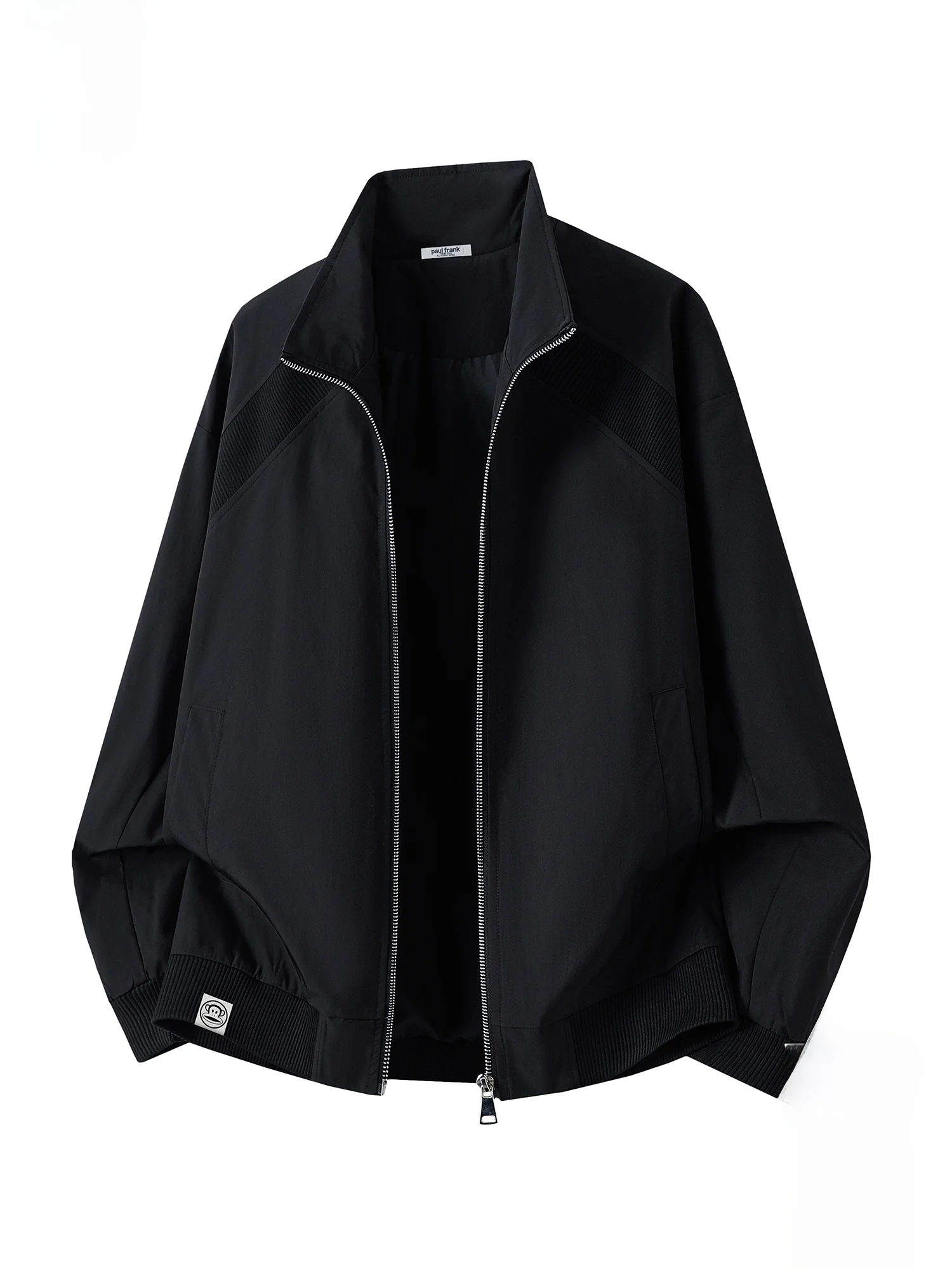 

PaulFrank Monkey Face Casual Jaet Men's Spring New Loose Sle Zipper Decoration Splicing Design Stand Collar Outerwear