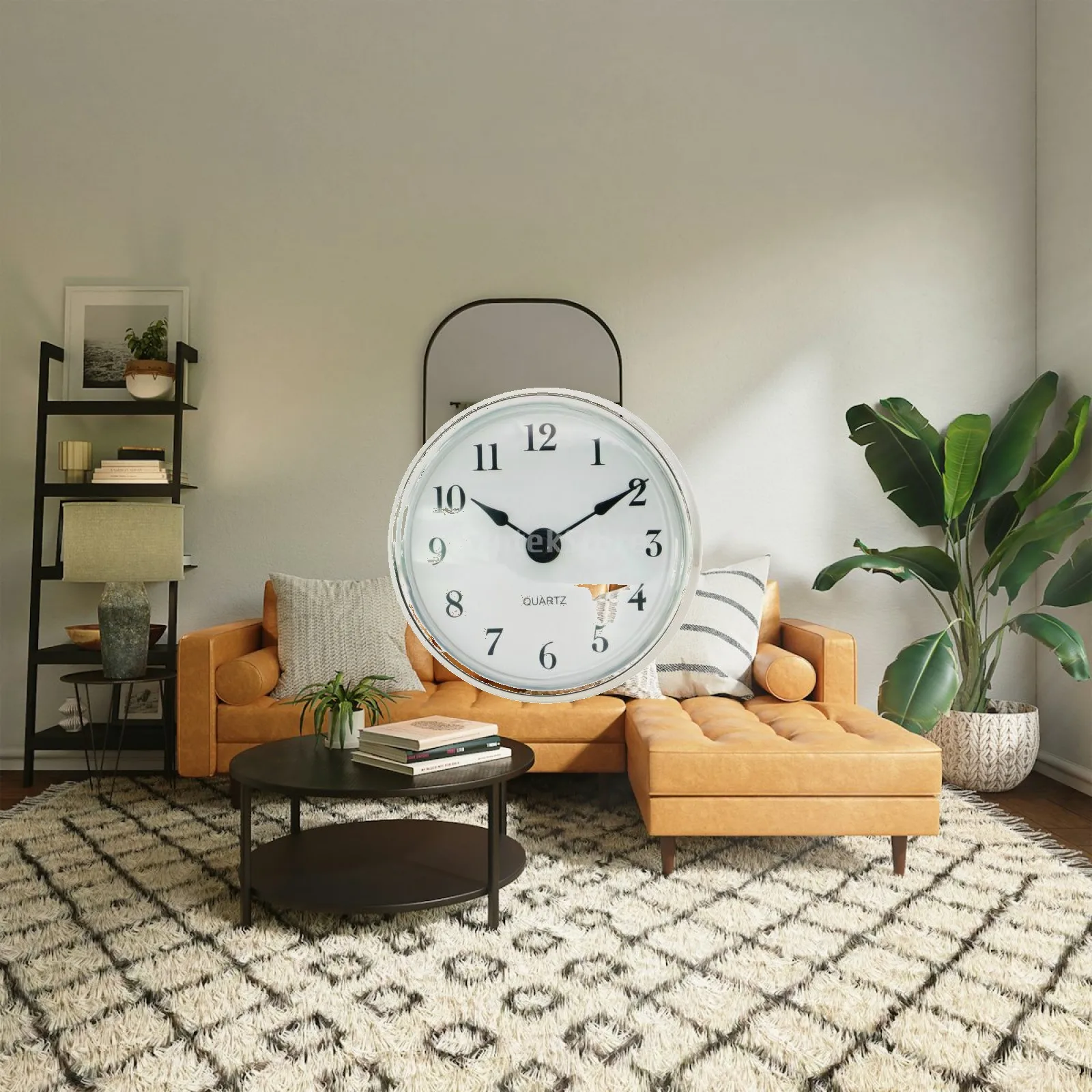 Plastic Quartz Clock Insert with Rubber Band for Secure Fit for DIY Clock Repair and Replacement Projects
