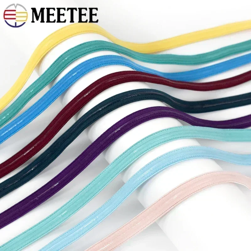 2/4/10M 10mm Silicone Elastic Band For Clothes Bra Non-slip Stretch Ribbon Underwear Rubber Bands DIY Belt Sewing Accessories