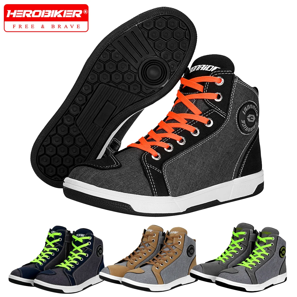 

Motorcycle Riding Shoes Anti Fall Wear-resistant Breathable Outdoor Sports Boots All Season Motorcycle Riding Shoes For Men