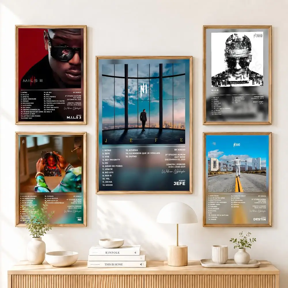 N-Ninho Destin Poster Home Living Bed Room Bar Hallway Sticky Wall Art Printing Aesthetic Decor