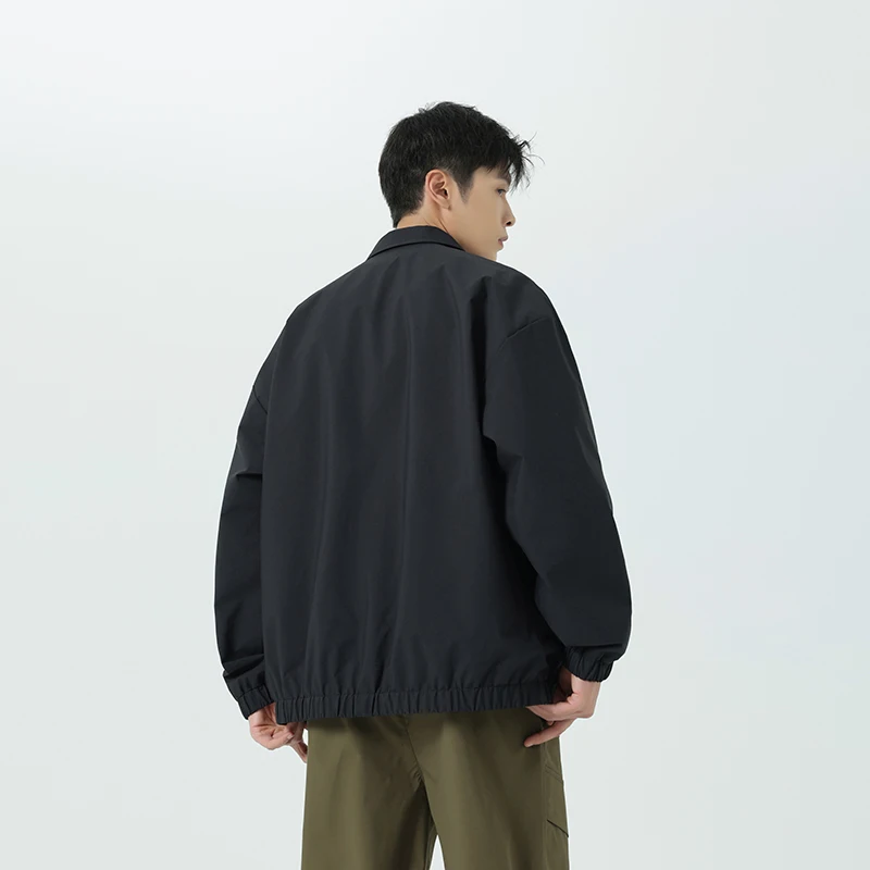 New Young Spring Autumn And Winter Versatile Baseball Collar Jacket Men Loose And Casual Korean Edition Fashion Thin Coat