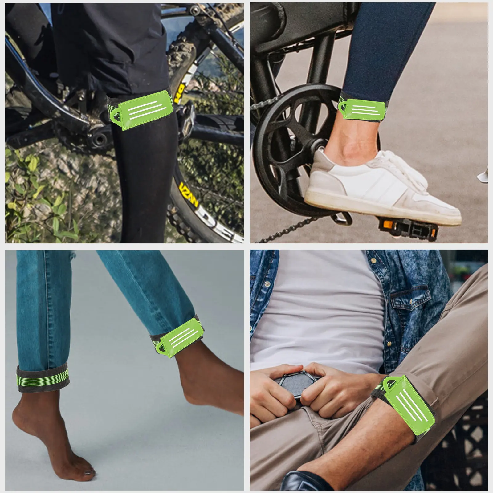 

1Pair Stretchable Trousers Belt Elastic Ankle Band for Riding Boots Equipment Cycling Accessory Camping Pant Leg Strap Bright