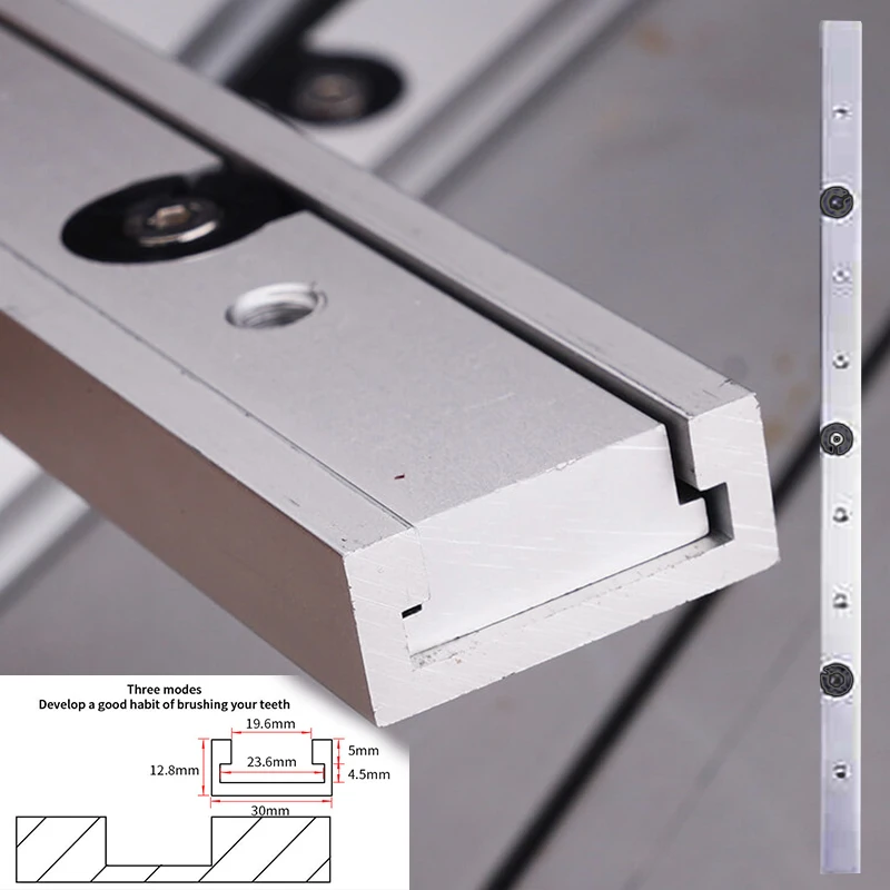 

Новый слайдер торцовочного стержня из алюминиевого сплава для настольной пилы, ленточная пила, Т-образные направляющие, плотник, торцовочный стержень, деревообрабатывающий стержень 30/45 см