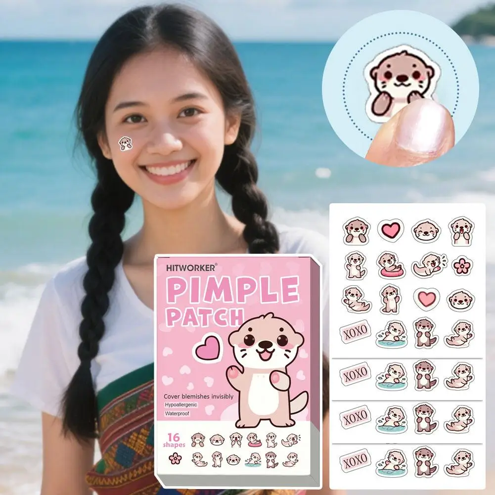 Patch idrocolloidale per l'acne Animali dei cartoni animati Lontra Rimozione dell'acne Correttore Patch per il viso Toppe invisibili per la cura dell'acne Strumento per il trucco di bellezza