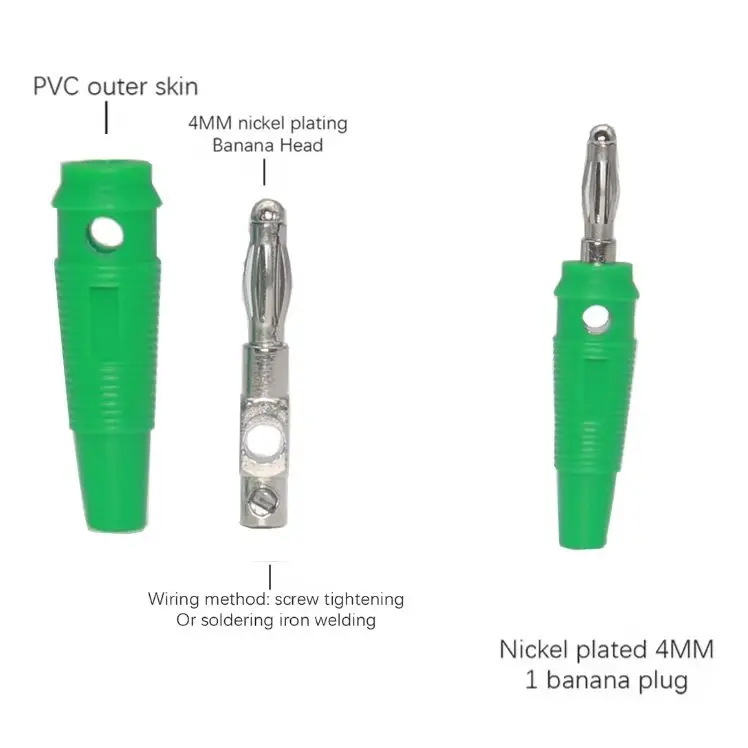 【5PCS】4MM Banana Plugs Connector Solderless Video Musical Speaker Stackable Cable Wire Pin Banana Plug Connectors