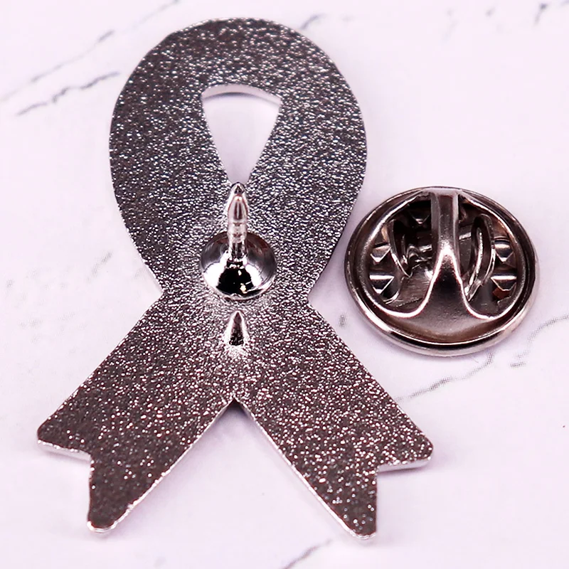 Prostate Cancer Awareness Hard Enamel Pin Blue Ribbon Badge Nursing Accessories Gifts