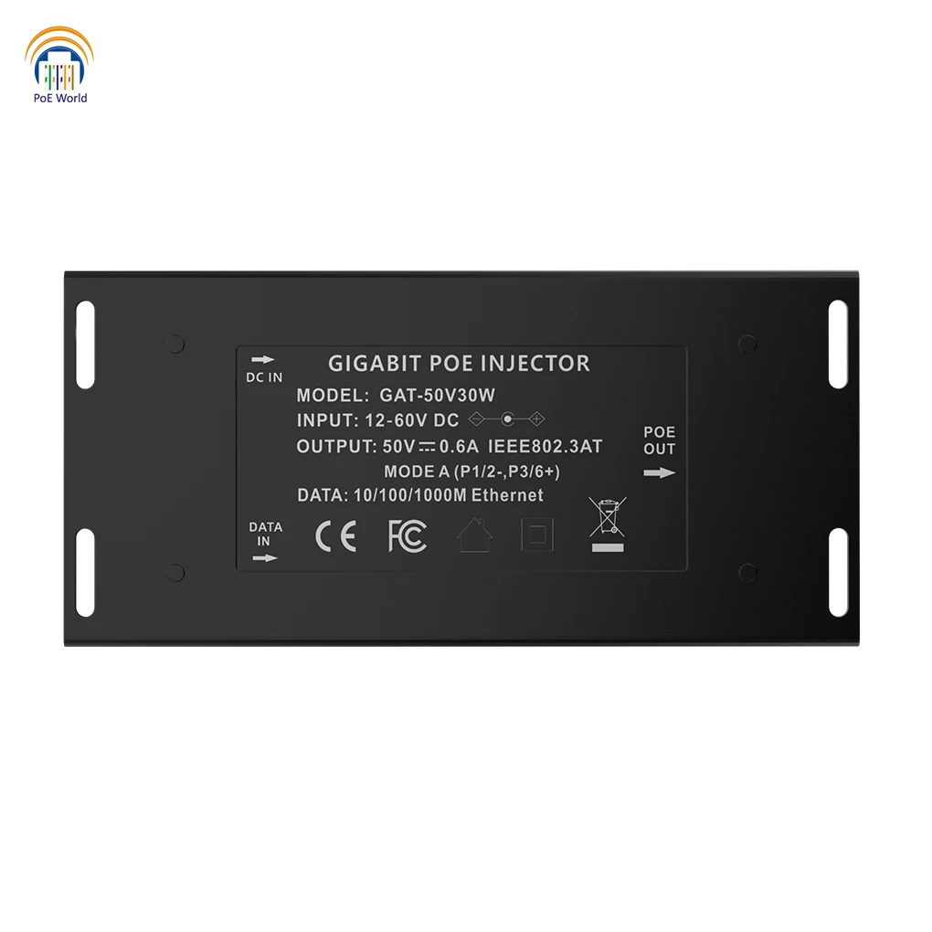 Iniettore PoE HQRP 48V 16.8W Per Telecamere IP, Telefoni E AP – Standard 802.3af, Nuovo