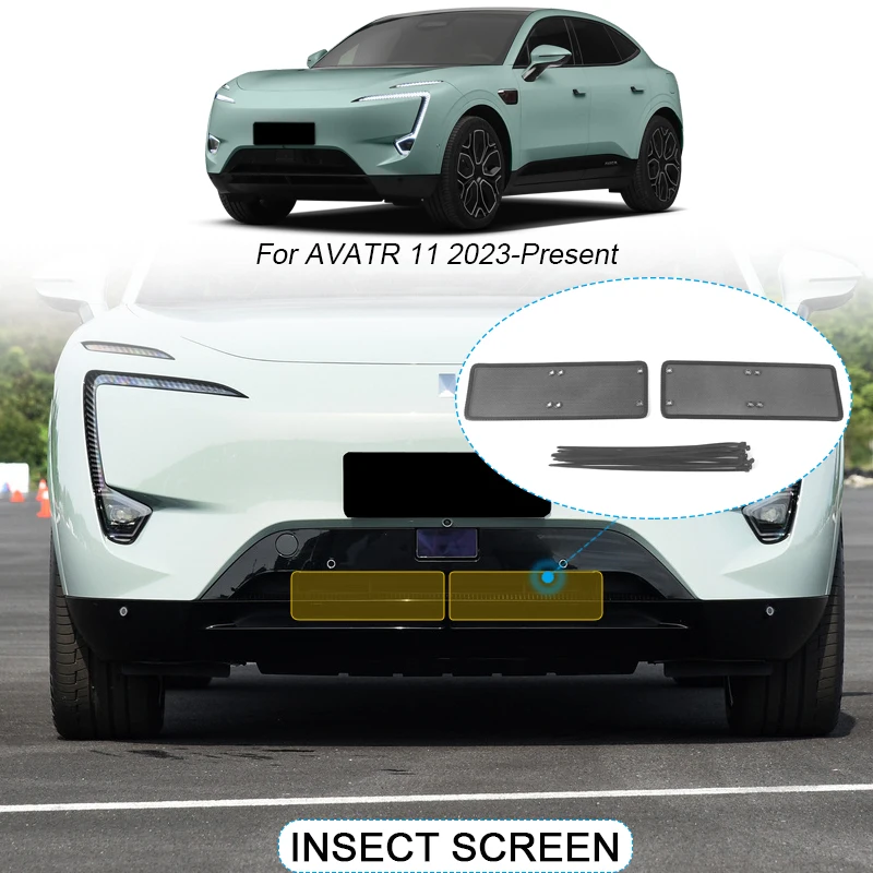 

2PCS Car Insect-proof Air Inlet Protection Cover For AVATR 11 2023-2025 Airin Insert Net Auto Vent Racing Grill Filter Accessory