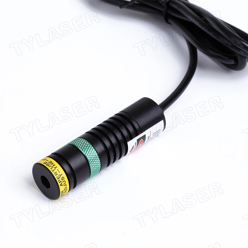 Focusable D18X65 505nm Direct Green Dot Laser 10mW 20mW 30mW Adjustable Laser Module For Woodworking Machine Light Positioning