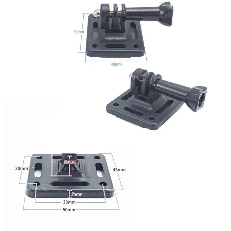 قاعدة وحدة التحكم المركزية للسيارة، حامل برغي مرن لاصق مناسب لـ GoPro Hero لملحقات كاميرا DJI OSMO Action