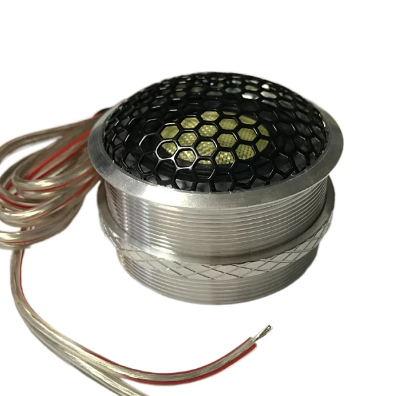 (TW-026) Aluminum High Tweeter 53mm 15W 4ohm 25-core yellow cotton cloth Car Tweeter  with Cover(1pcs speaker)