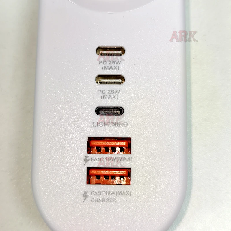 PD 35W 5พอร์ต USB C Charger Quick Charge Wall Charger 1M สายเคเบิลอะแดปเตอร์ไฟ UK EU US สำหรับโทรศัพท์มือถือชาร์จสำหรับ IPhone