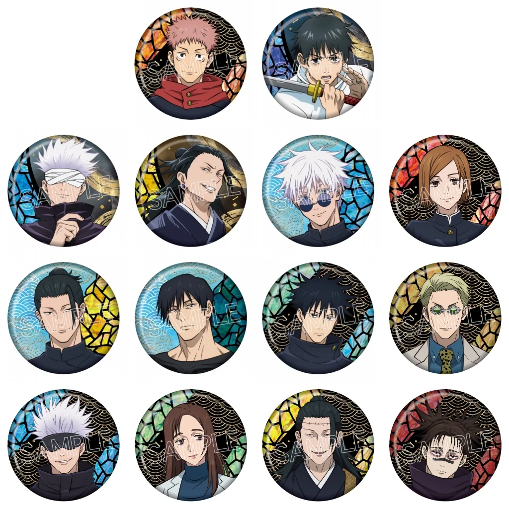 58mm Anime Jujutsu Kaisen Nobara Kugisaki‌ Ieiri Shoko Kenjaku Cosplay COSTUME Badge Pin SPTE Tinplate Brooch﻿ Prop Gift