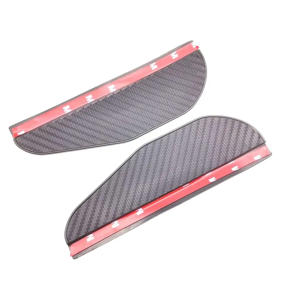 2PCS Carbon Fiber Look Car Rearview Side Mirror Rain Board Eyebrow Guard Sun Visor