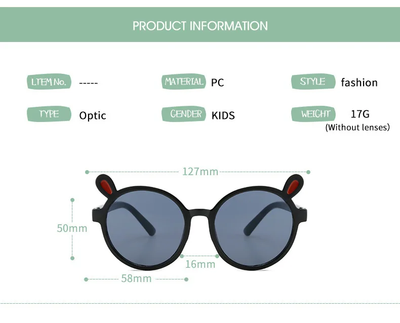 Kids Sunglasses Cartoon Rabbit Shape Frame Girls Children Sun Glasses Round Street Beat Baby Boys Eyeglasses selfie Eyewear