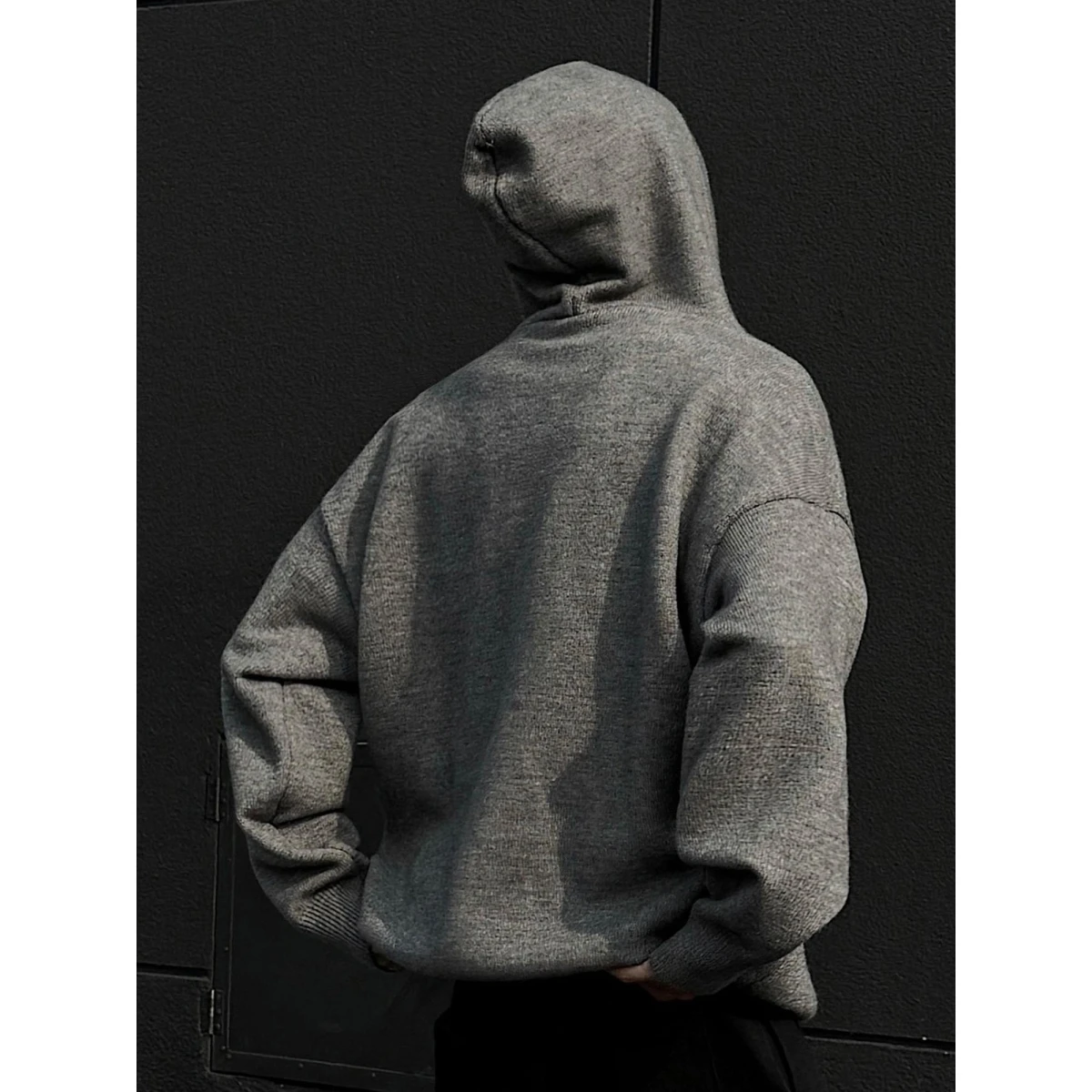 

American Sle Heavyweight ey Hoodie Sweatirt ex Autumn Winter Casual Knitted Loose Lazy Outerwear