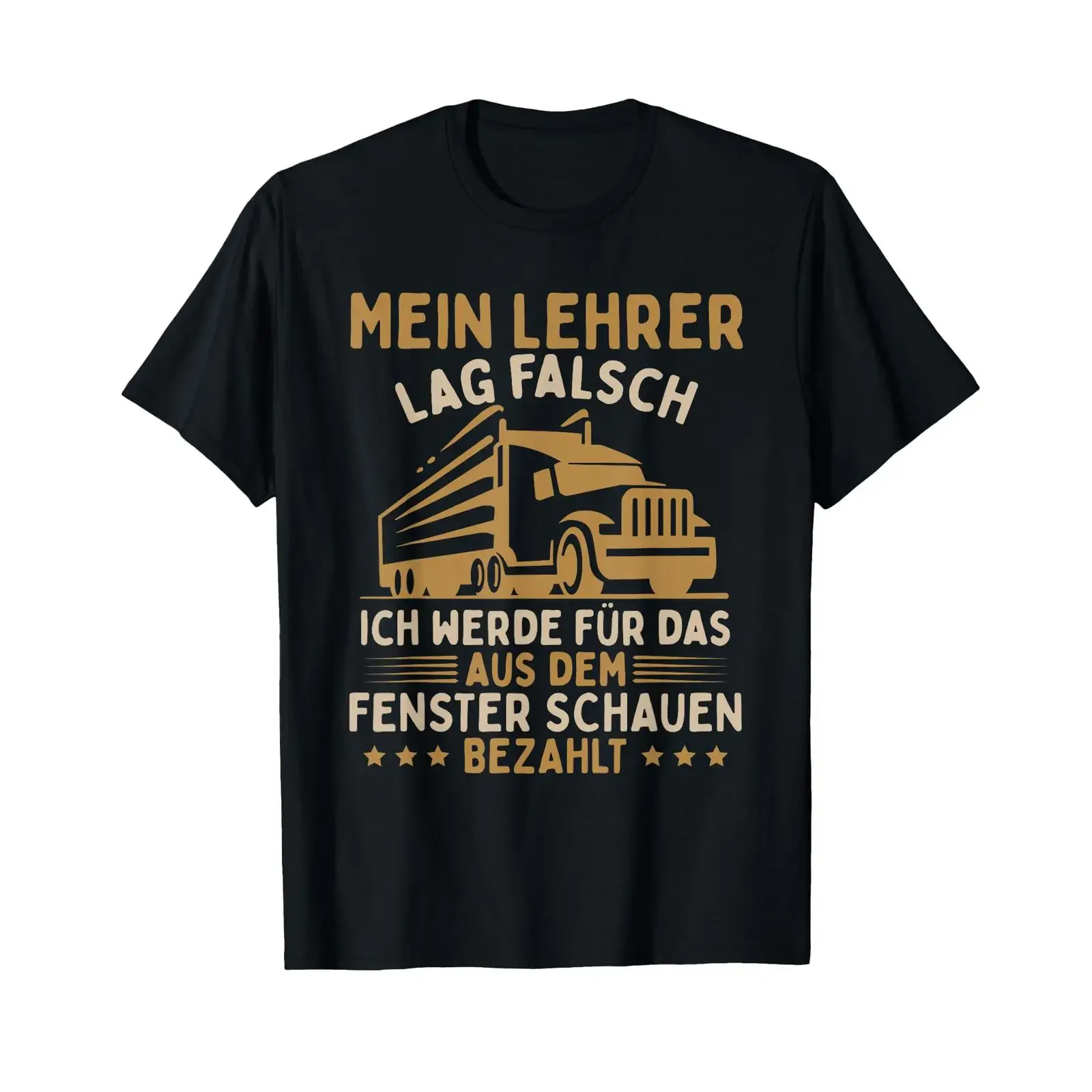 Sponsored Ad Trucker Truck Profession Driver T Shirt black vintage Washed Top For Everyday Wear Stretched Comfortable homme