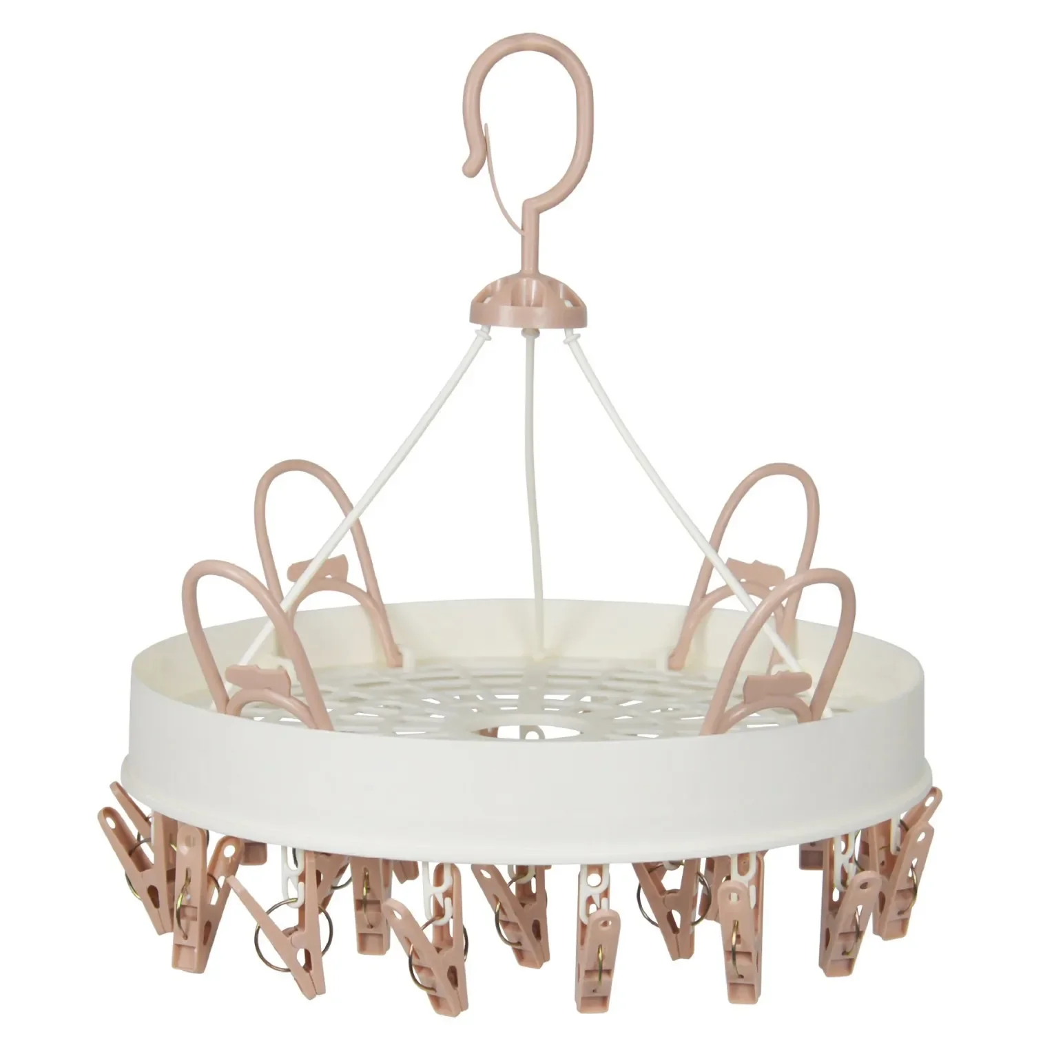 New Multi-functional Clothes Drying Hanger with 24 Clips and Drip Hanging Rack Laundry Clothes Hanger for Drying Socks Lingerie