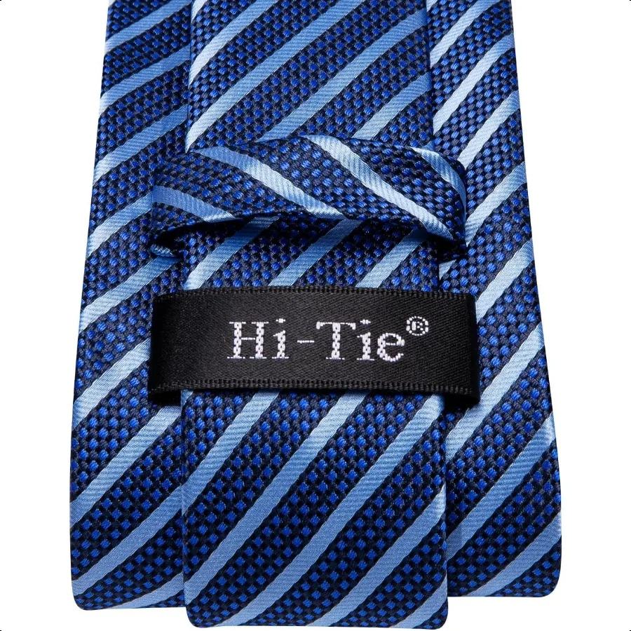 HiTie мужские галстуки наборы шелковых полосок галстук с узором пейсли карманные квадратные запонки для деловой свадьбы