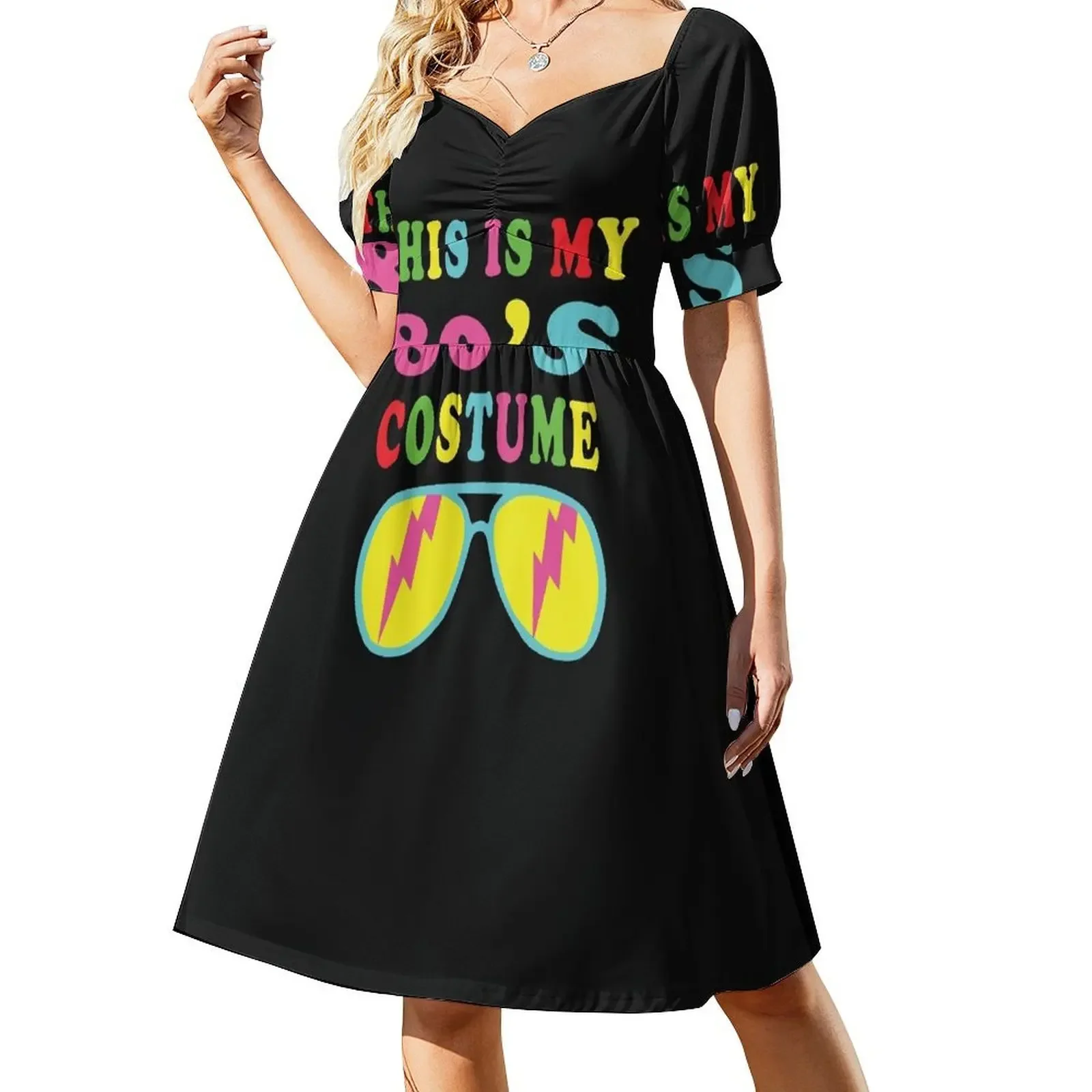 

This Is My 80s Costume Halloween 1980 Costume Sleeveless Dress luxury woman party dress Dress