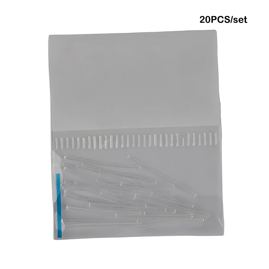 20Pcs Hypoallergenic Needle Transparent Plastic Sticks Stud Jewelry Earnut