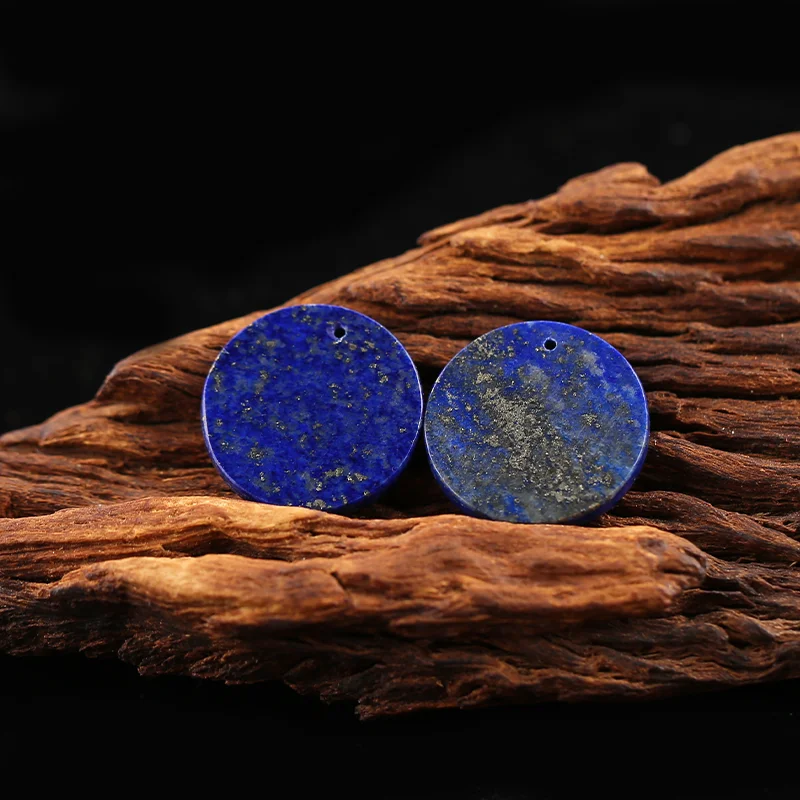

Natural Lapis Lazuli Round Disc Shape Earrings Beads For Jewelry Making , DIY Jewelry, Gemstone Earrings,Gemstone Jewelry