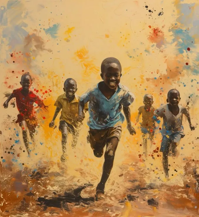 

JMINE Div 5D African Children boy watercolor Full Diamond Painting cross stitch kits art portrait 3D paint by diamonds