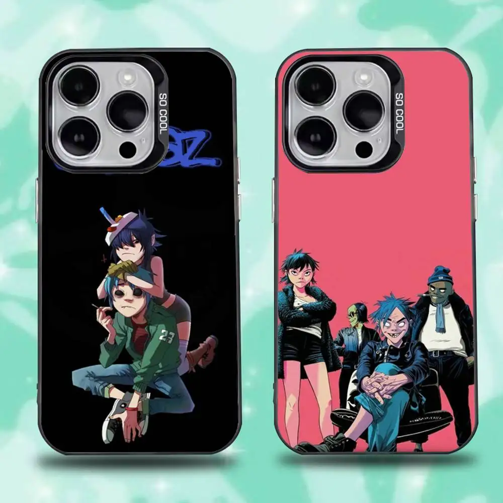

G-GorillazS Phone Case For iPhone 16,15,14,13,12,11,Mini,Pro,E,SE4,XS,MAX Black Candy Matte Cover