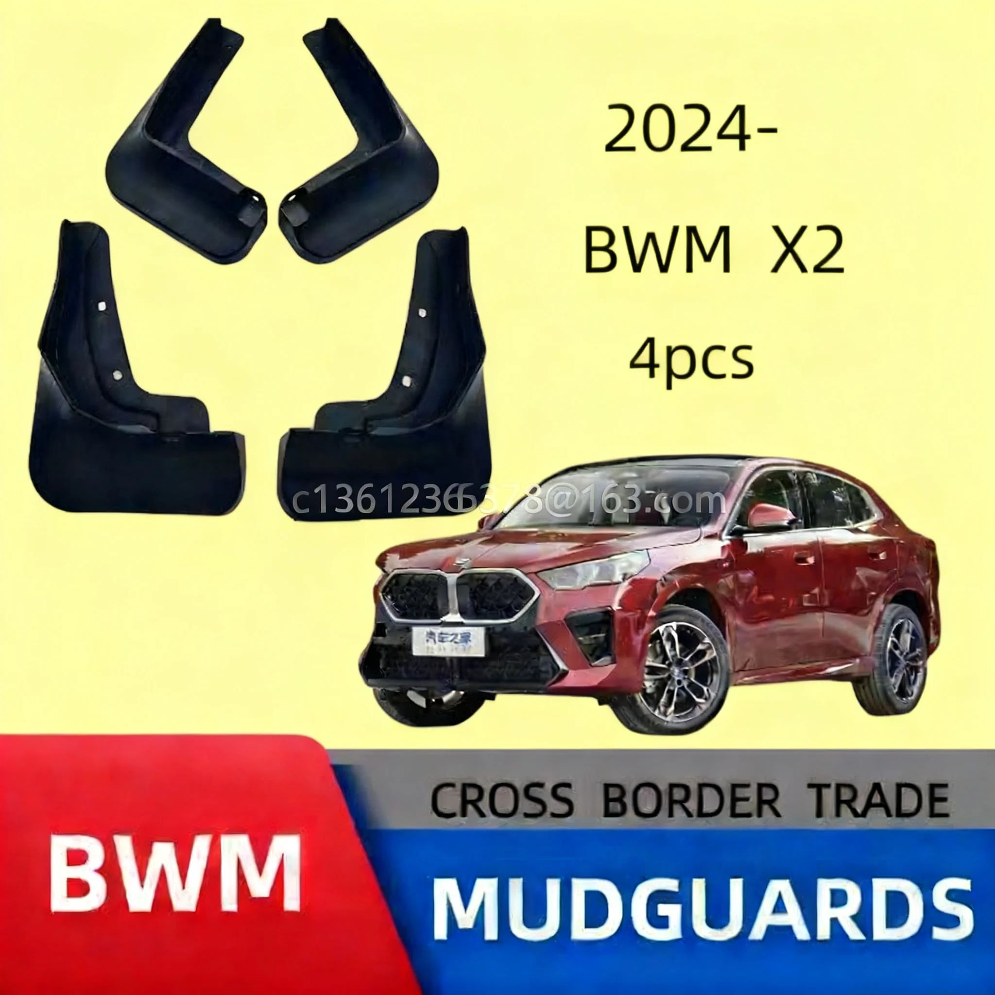 

Suitable for 24 BMW X2 Car Fenders Without Drilling, Neutral Plastic, Soft and Moderate Mud Flaps Car Fender