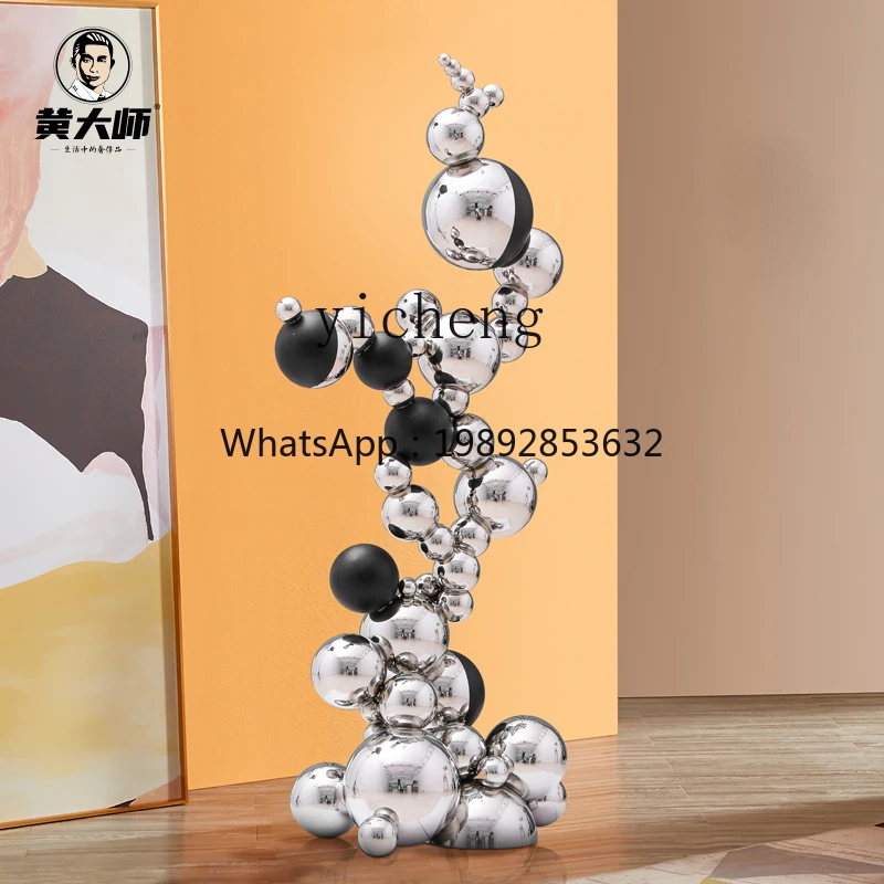 

BJ floor-to-ceiling ornaments Hotel lobby model room Modern light luxury high-end soft decoration