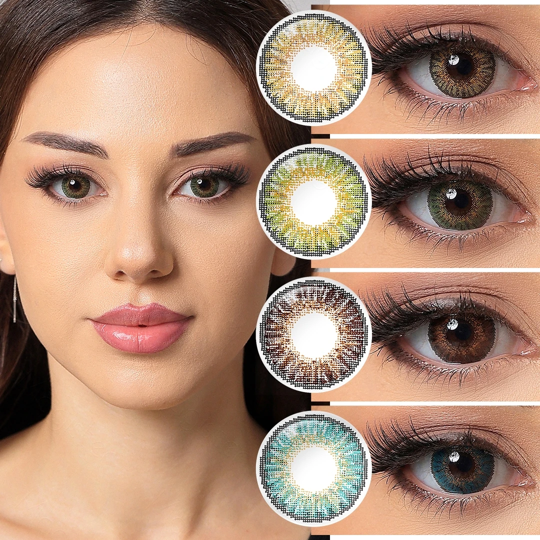 Lentes de Contato Coloridas Magister Star Series Cinza Sterling/Amethyst/Marrom - Liquidação de Vendas Quentes, Disponível por Atacado, Validade de 6 Meses