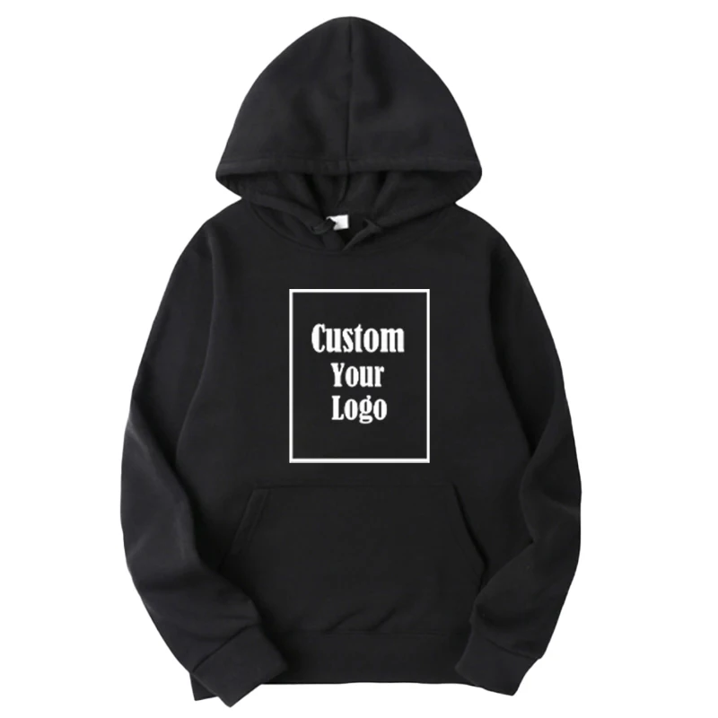 Spring Women DIY Printed Hooded Autumn Customize your logo Oversized Winter Cotton Hoodie Casual New Men Street Clothing S-4XL