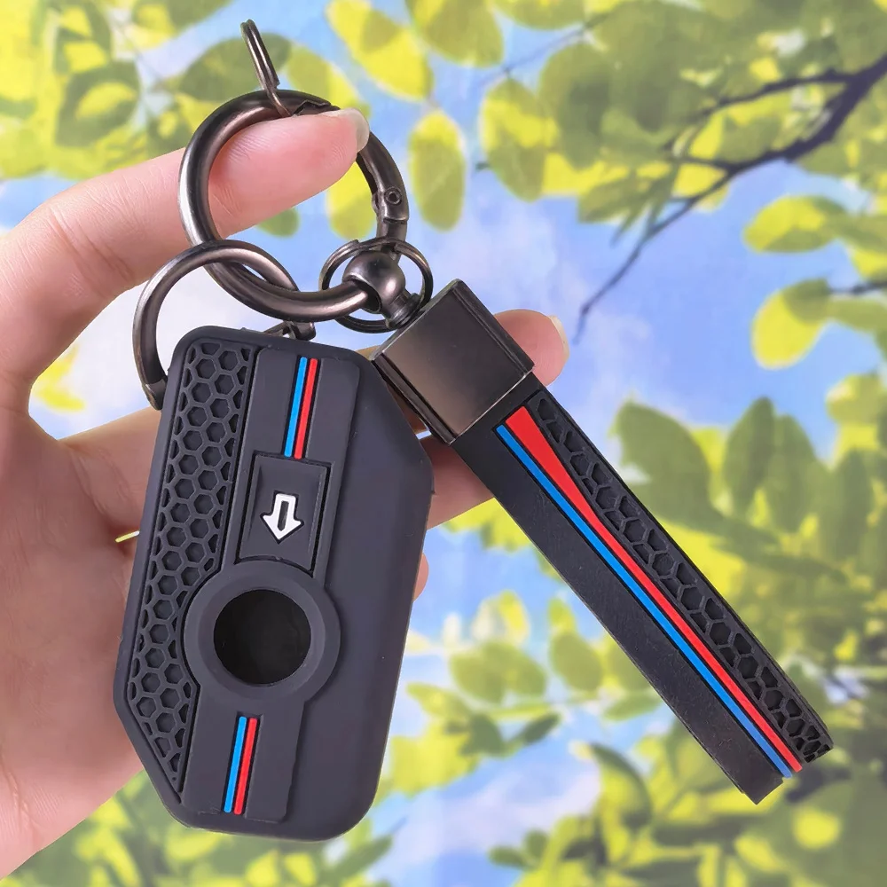 For BMW K 1600 B GT GTL R 1250 GS Adventure S1000 R XR 2021 2022 Silicone Remote Key Fob Keychain Ring Shell Case Cover Holder
