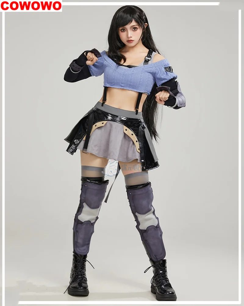 

Final Fantasy Tifa Lockhart Short Blue Skirt Cosplay Costume Cos Game Anime Party Uniform Hallowen Play Role Clothes Clothing