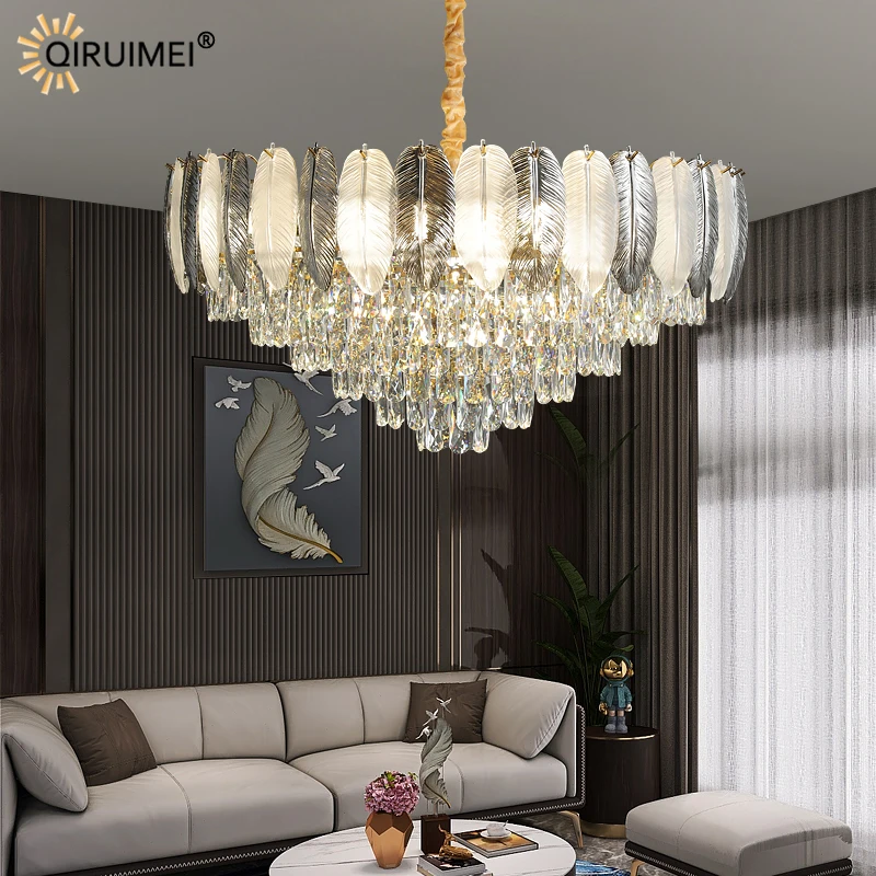 

Beautiful Clear Crystal Luxury New Modern LED Chandelier Lights Living Dining Room Bedroom Hall Bar Villa Lamps Indoor Lighting