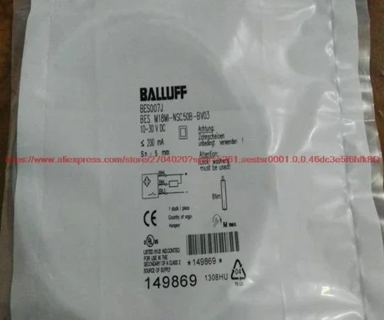 

100% НОВЫЙ BES M18MI-NSC50B-BV03 Индуктор приближения, 3-проводной NPN, нормально разомкнутый датчик постоянного тока