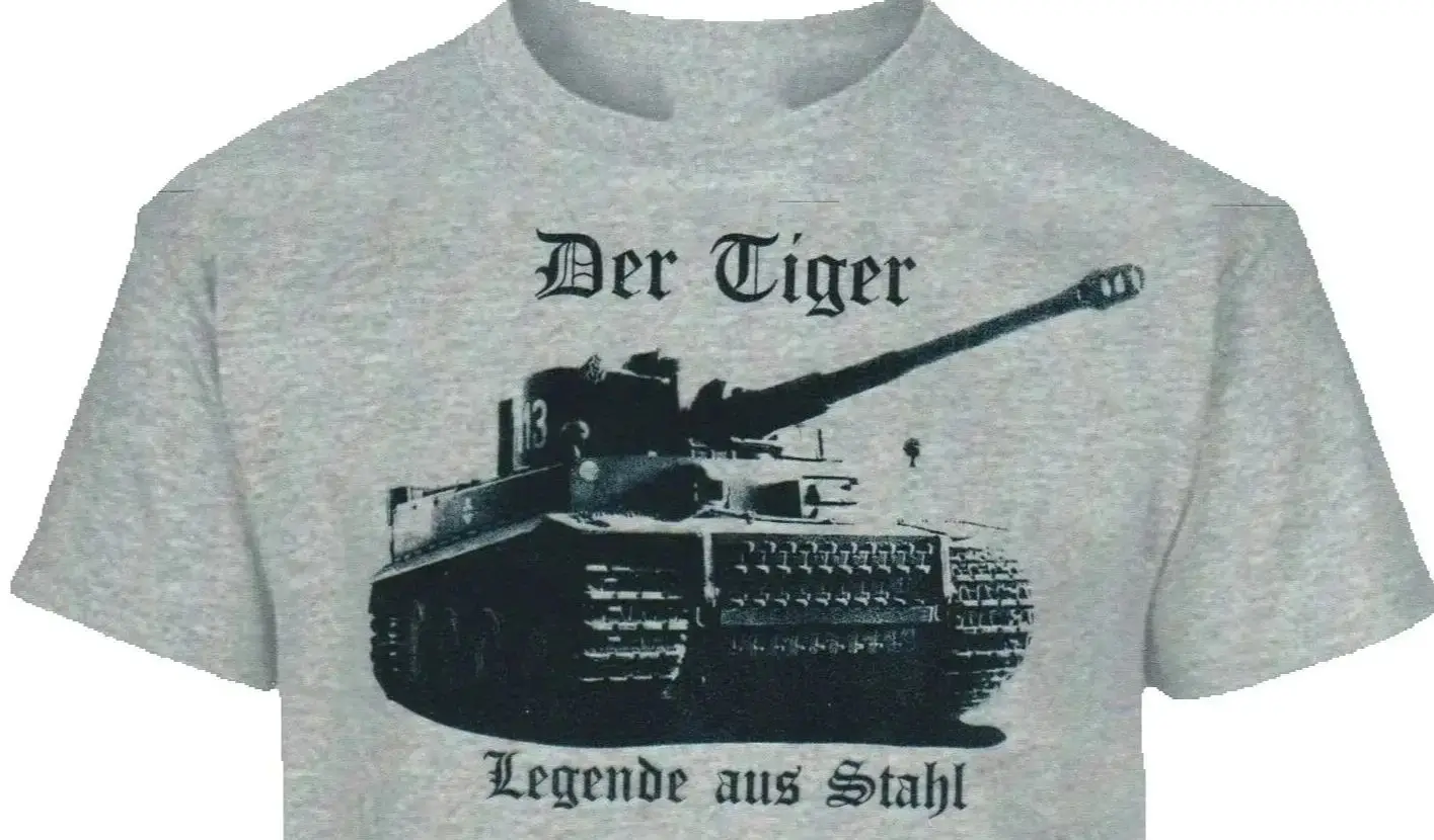 

Wehrmacht Panzer Legend of steel WWII German Tiger Tank T Shirt. Short Sleeve 100% Cotton Casual T-shirts Loose Top Size S-3XL