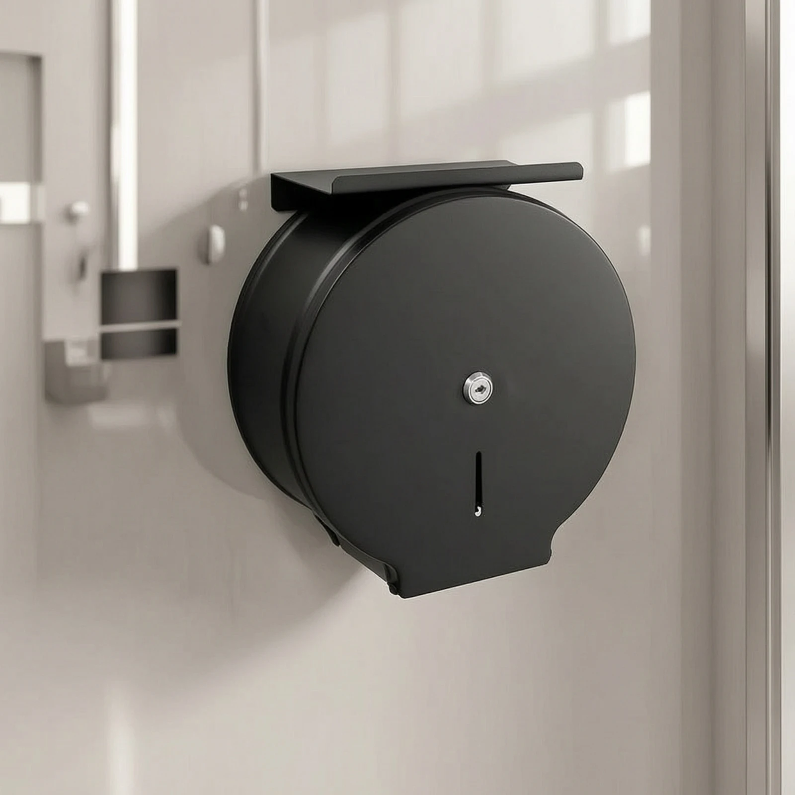 Bathroom Tissue Dispenser High Traffic Wall-Mounted Dispenser Toilet Roll Holder Compact Modern for Property Managers
