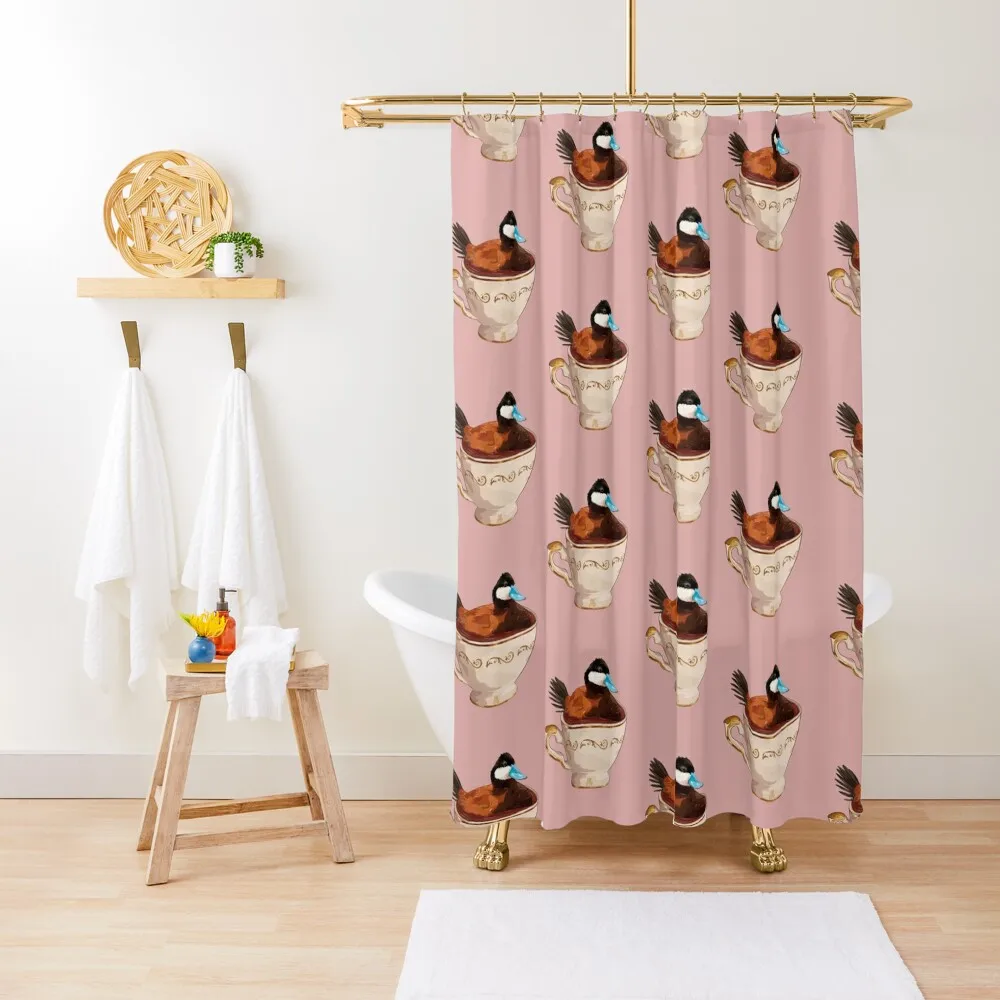 

Ruddy Duck Tea Shower Curtain Bathroom Showers For The Bathroom Waterproof Bath And Anti-Mold Curtain
