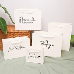Personizaton Vinyl Name Text Gifts Bags Wedding Bridal Shower Party Gifts Birthday Baby Shower Gifts Packages Custom Logo Name