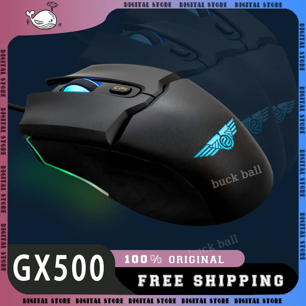 

Newmen GX500 Gamer Mouse USB Wired Lightweight Mouse 6200dpi 3327paw Micro Movement Macros E-Sport Gaming Mouse Office Gifts