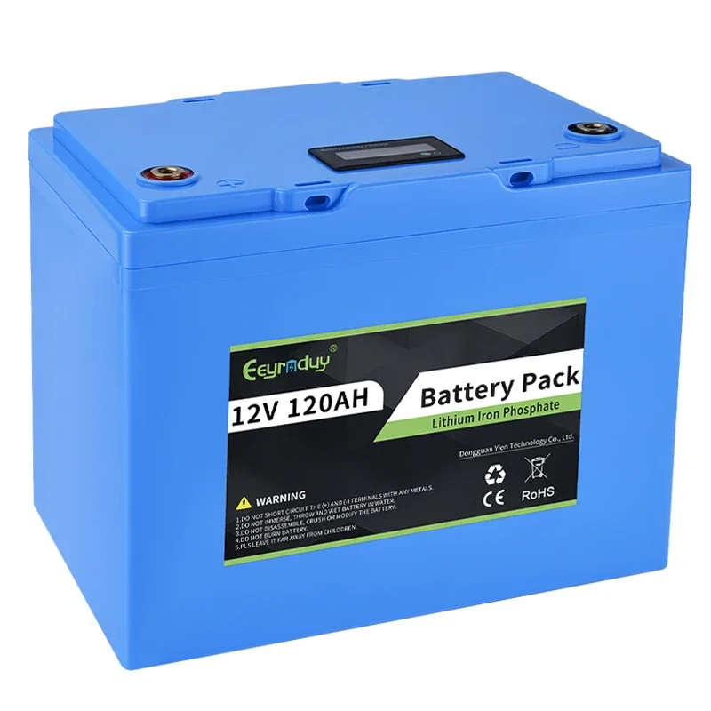 

12v 120ah Lifepo4 Deep Cycle Gel Lithium Iron Phosphate Battery Rv Solar Storage Energy Batteries Pack With Bms