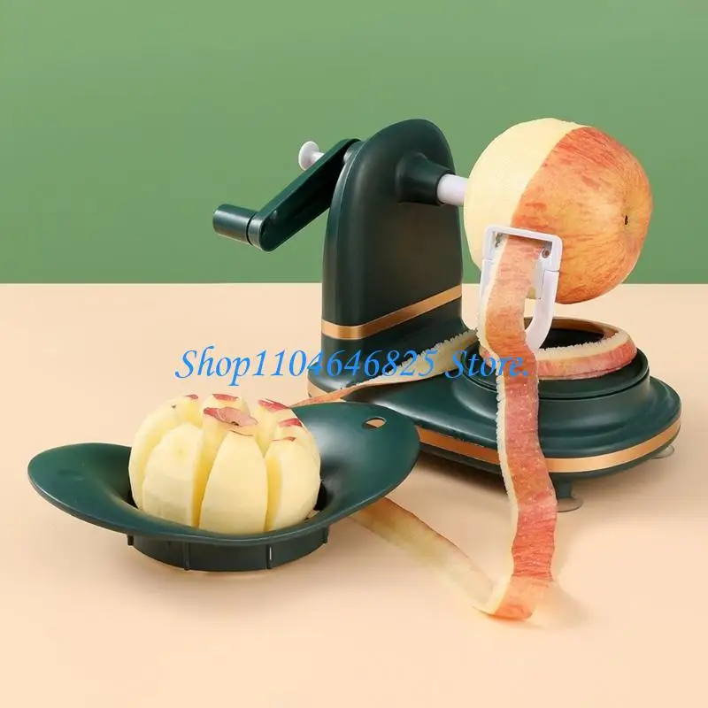 Manual Fruit Peeler Hand Operated Rotating Peeling Tool with Slicers Corer Set