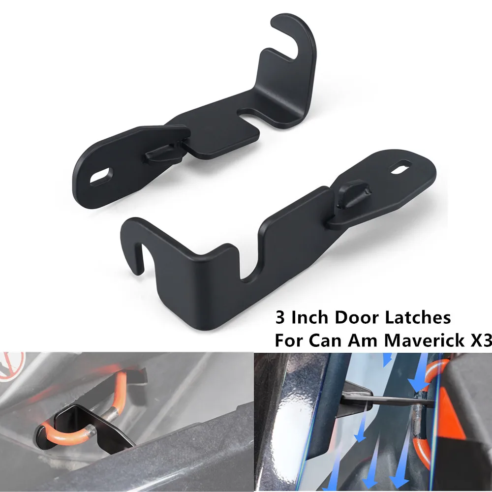 

2Pcs For Can-am X3 Door Latches UTV 3 Inch Upgrade Cool Door Latches Set For Can Am Maverick X3 Max/900 4x4 Turbo DPS Q235 Steel