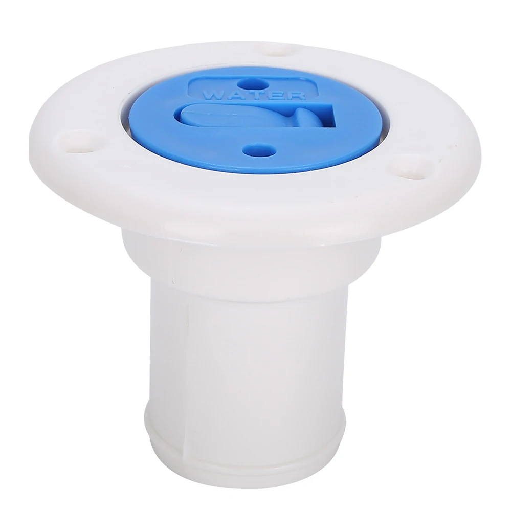 Deck Water Filler Cap Fill Tank Flange Boat Tank Fill Cap Tank Fill Cover for 1-1/2in Hose Marine Boat RV Yacht Accessory