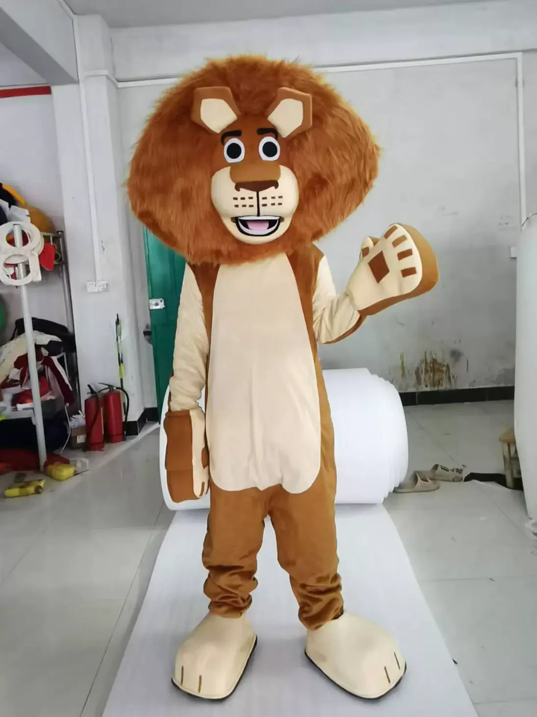 Disfraz de Mascota de León para caminar, disfraces de Halloween