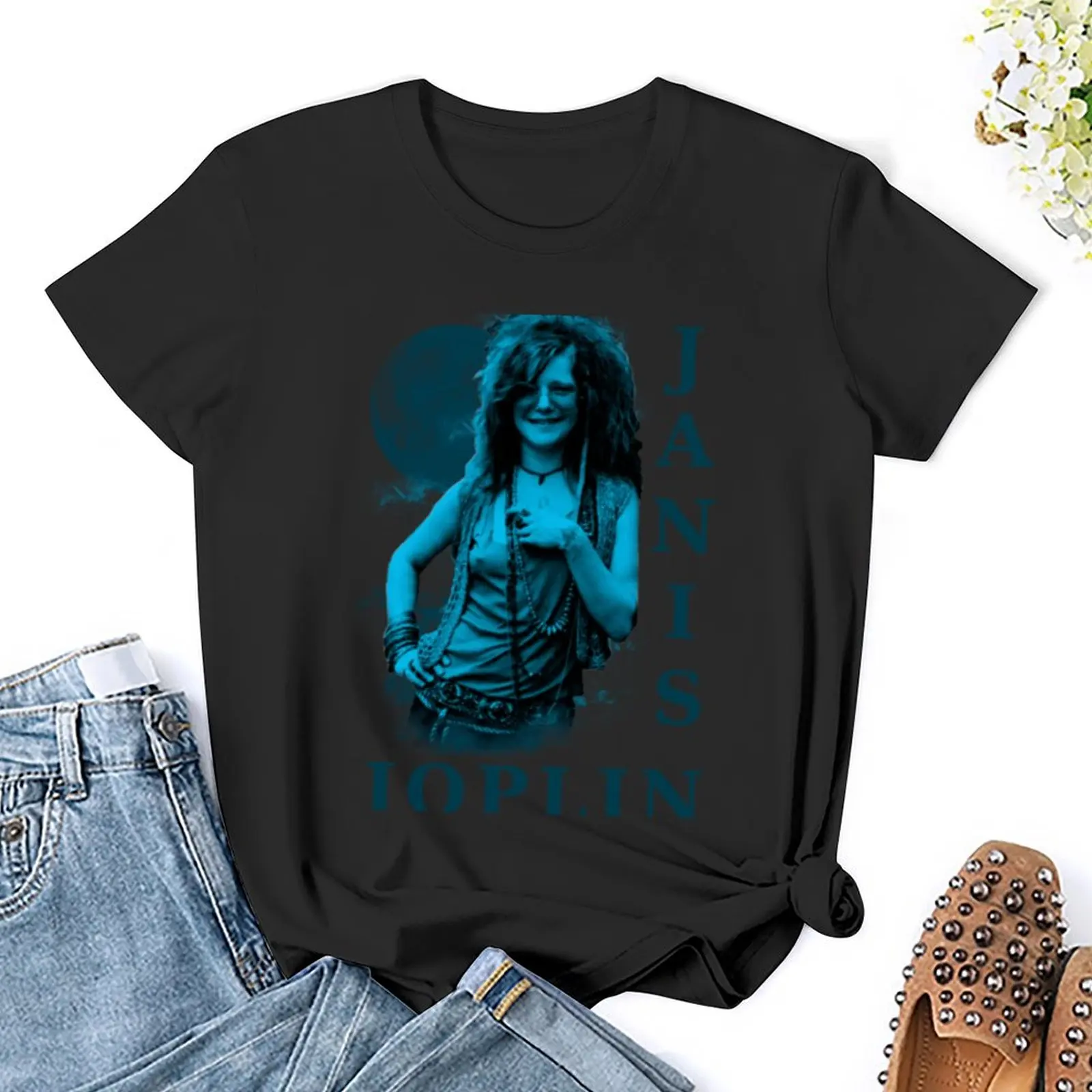 Janis Joplin-Janis Joplin t-shirt summer top lady clothes t-shirt da donna