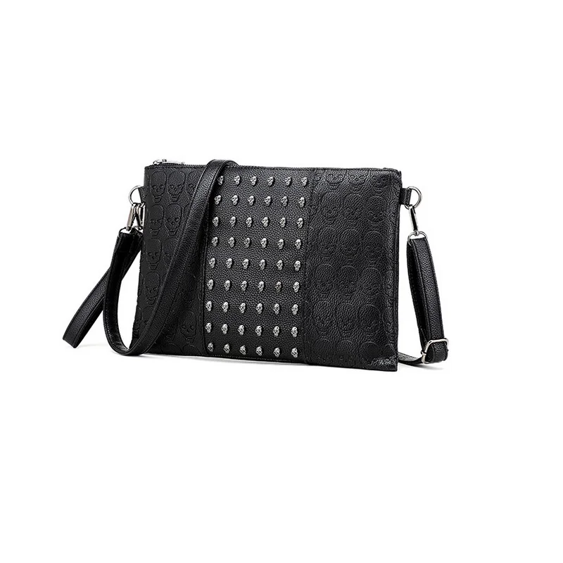 

New Punk skull women's bag Girl envelope bag embossed ghost Women bag Clutch bag Korean Lady fashion shoulder messenger bag C171