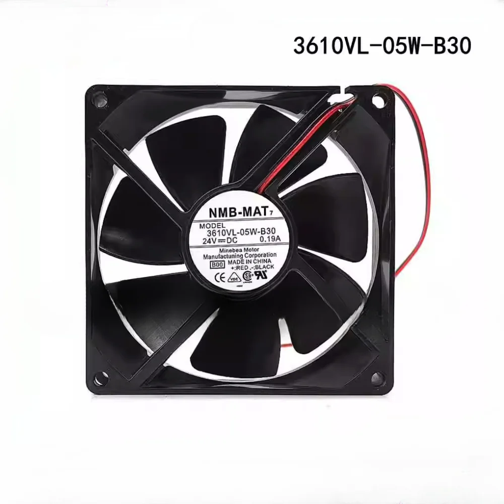 Inversor de refrigeração axial para ventilador do servidor NMB, 3610VL-05W-B20, 3610VL-05W-B29, 3610VL-05W-B30, NMB Mat, DC 24V, 0.19A